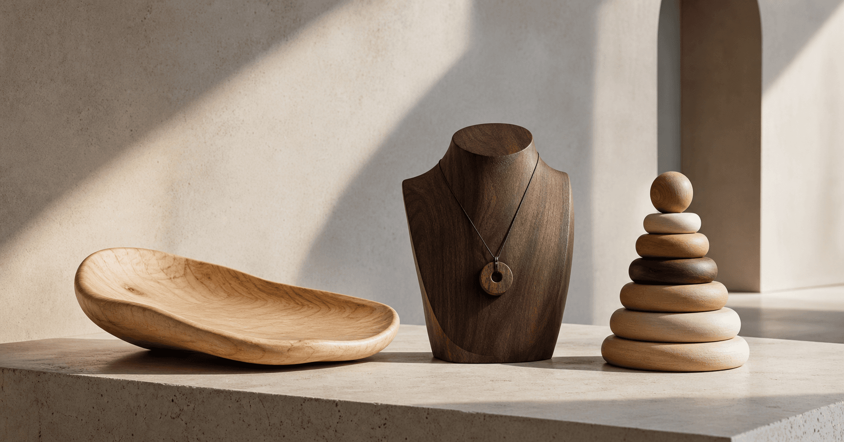 Tableware, jewellery and toys